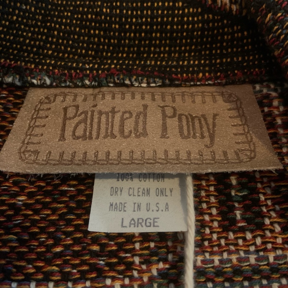 Vintage 90’s Painted Pony's Tapestry Lighthouse Nautical Jacket Size Large NWT - Picture 8 of 16